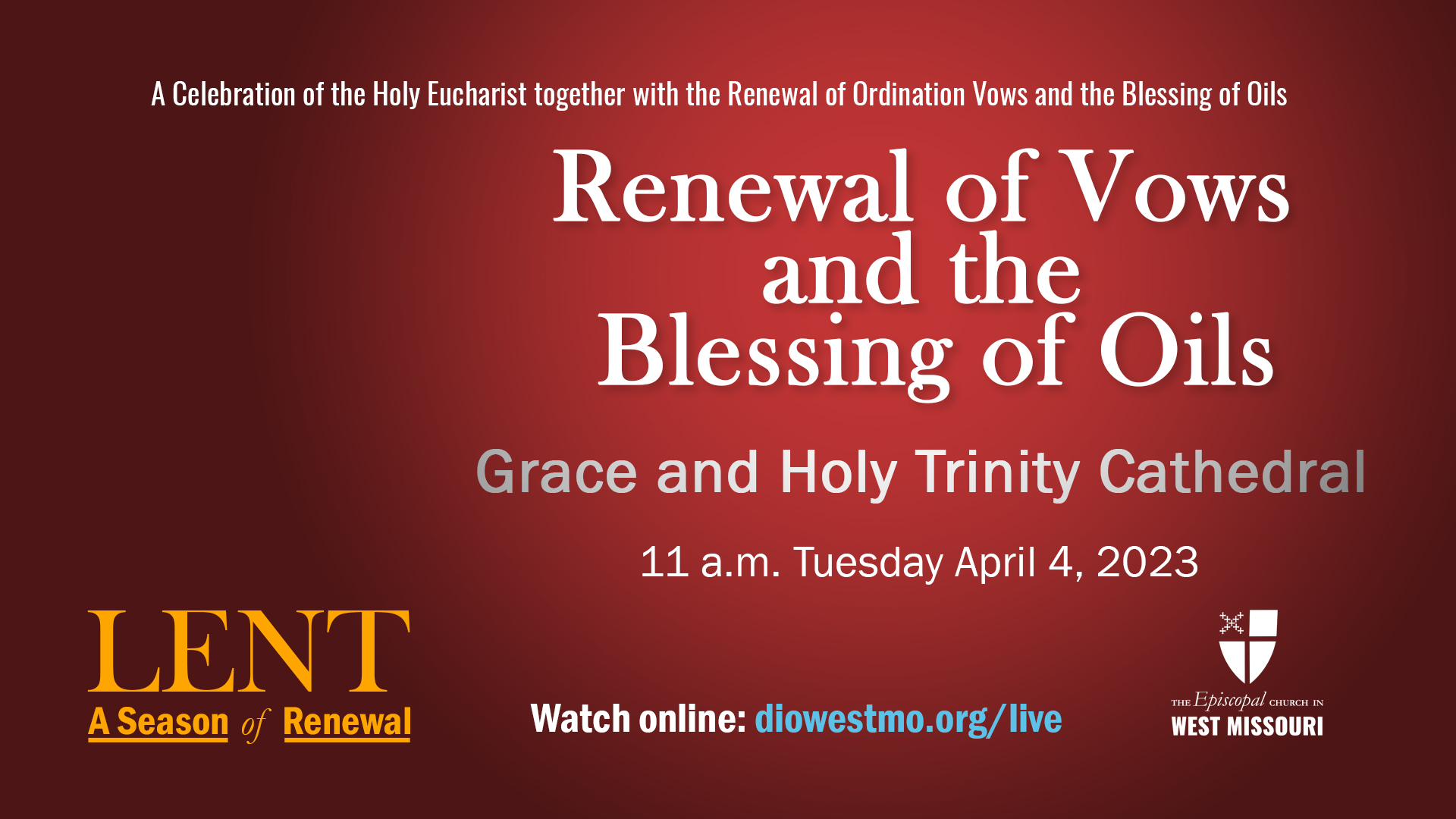 Recording — 2023 Renewal of Vows and the Blessing of Oils
