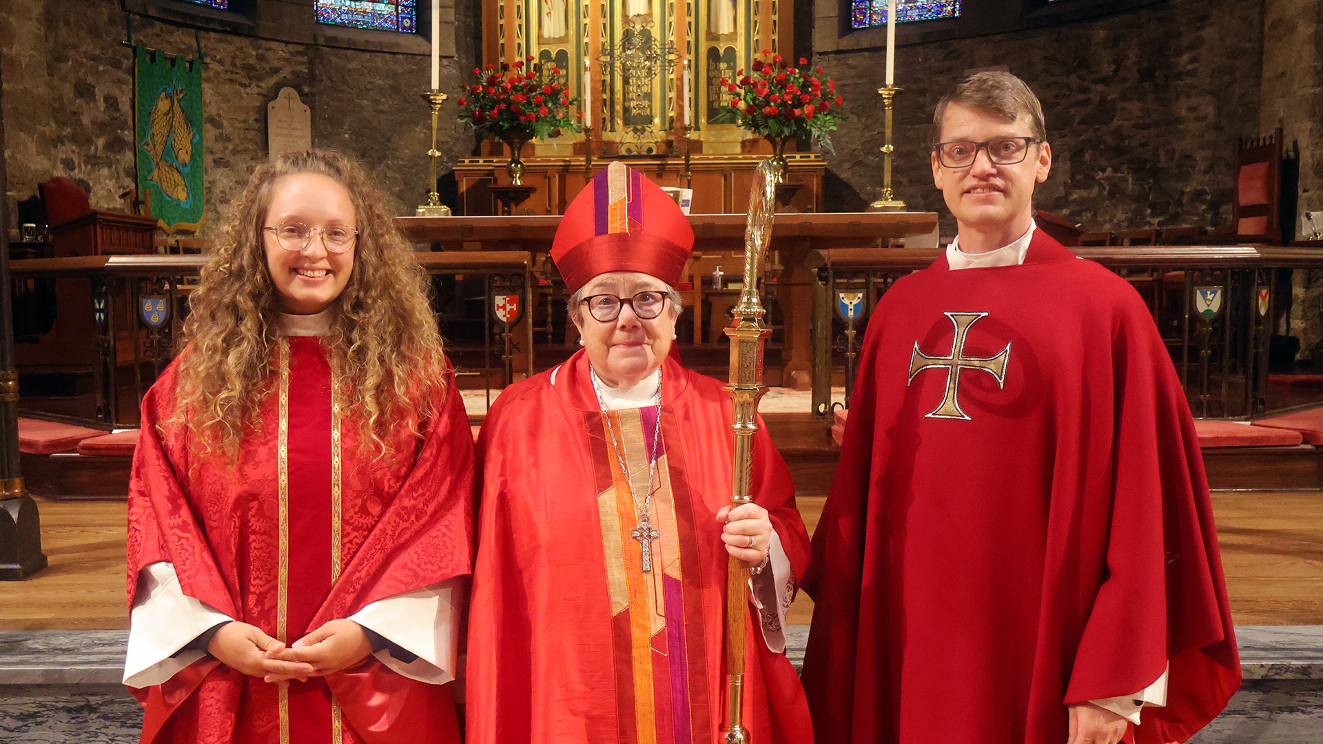 Katherine and Silas with Bishop