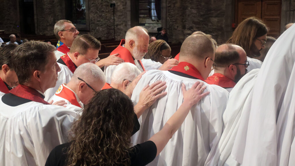 Silas and Katherine Ordination Laying of Hands of Priests