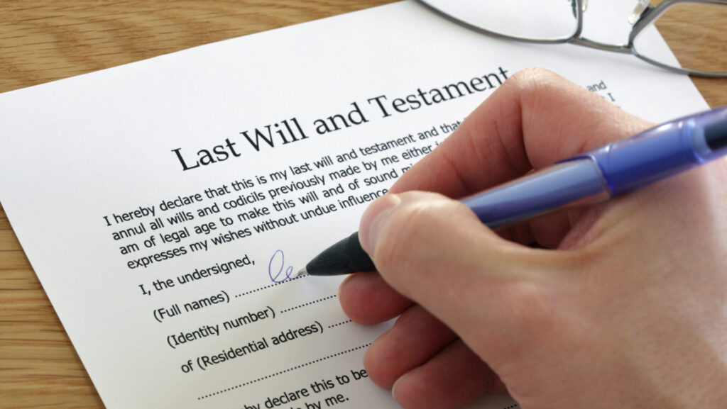 Signing Last Will and Testament
